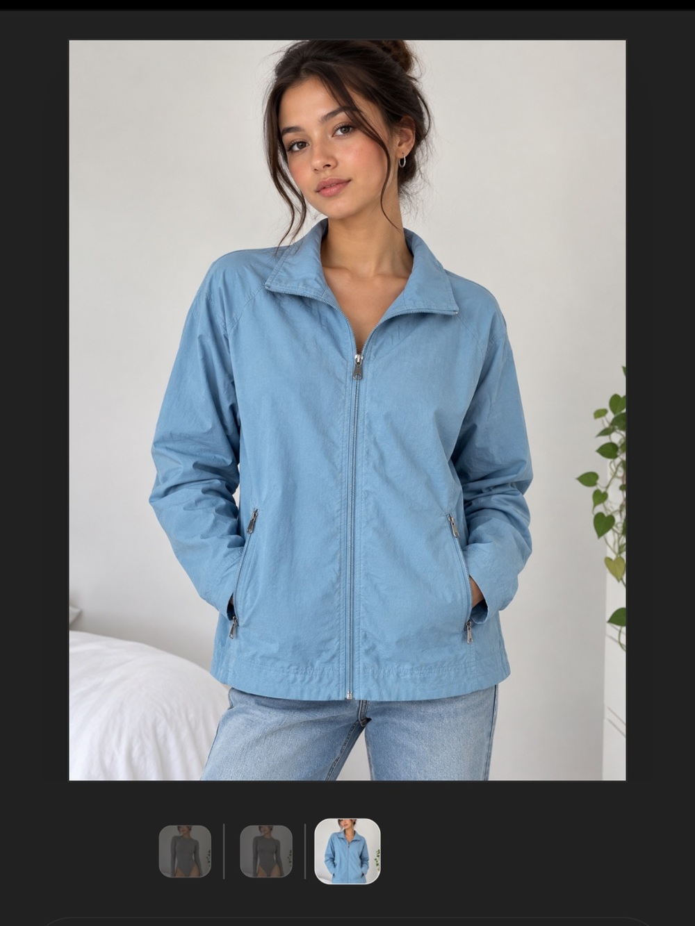 Appleseed's Sky Blue Bomber Jacket